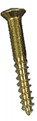 Vis à bois tête fraisée bombée fendue laiton, diamètre 4 mm, longueur 20 mm, sachet de 100 vis