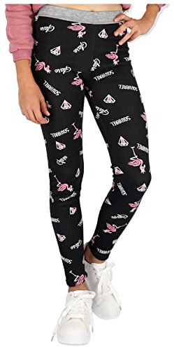 hi! mamma flickor extra tjocka varma leggings vinter termiska byxor med päls inuti barn fleecefodrade plyschbyxor julmönster enfärgade vardagsbyxor till skolan 3-14 år, Mönster 3, 11-12 År