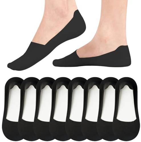 Caldodo Sneaker Socken Damen 39-42 35-38 Füsslinge, Rutschfest Füßlinge | No Show Ballerina Socken, Unsichtbare Sommer Sneakersocken Damen für Loafers, Ballerinas, Bootsschuhes, Espadrilles, 8 Paar