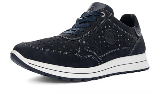 ara Herren Matteo Sneaker, BLAU, 45 EU Weit