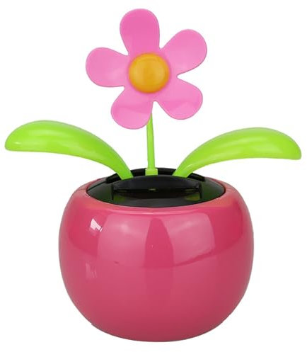 Car Dashboard Toys, Cute Solar Powered Dancing Flower Toy, Plastic Solar Dancing Toys, 4x4.5 Solar Dashboard Ornaments for Car Home Office Decoration
