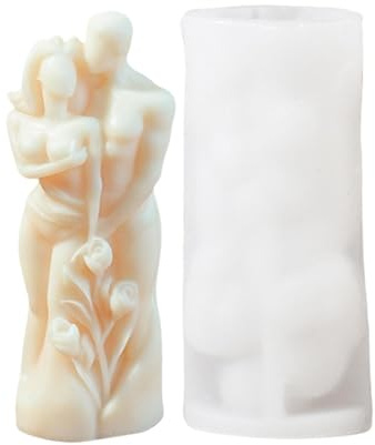 Stampi per coppie che si abbracciano 3D - Stampi per candele in silicone con resina epossidica, stampo in resina per San | Stampo in silicone per candele, stampo per colata in resina per cor