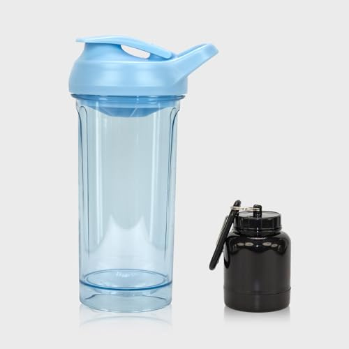 CREAWELLAY Protein Shaker Bottle 28oz, Leak Proof Protein Shaker Cup for Gym, Portable Gym Fitness Water Bottle for Pre Workout Protein Mixes(1 pack, Blue)