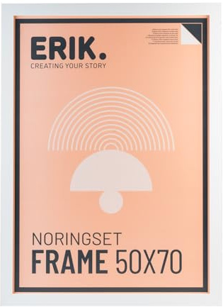 Grupo Erik Marco 50x70 Blanco - Marco Blanco 50x70 para puzzle : Marcos de fotos o diplomas pared | Marcos para cuadros pared - Decoracion hogar (Accesorios de montaje incluidos)