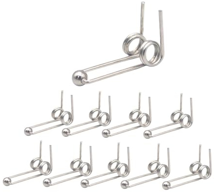 perfeclan 10 piezas de alambre de resorte de torsión de 1,2 mm de diámetro, acero al carbono de calidad para rizador, herramienta de, 30mm