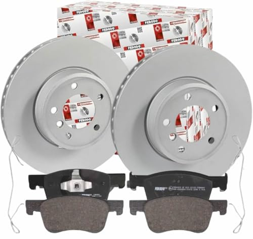 KIT COPPIA DISCHI FRENO ANTERIORI E KIT 4 PASTIGLIE FRENO ANTERIORI DX-SX COMPATIBILE CON CORSA E 1.2