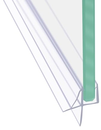 Frameless Shower Door Bottom Seal Shower Sweep with Drip Rail for 3/16 Inch Glass,36 Inch Long, Vinyl, Clear