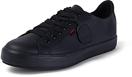 Kickers Unisex Tovni Lacer Low-Top Trainers | Sporty Sneaker-Inspired Style | Secure Lace-Up Fit, Cushioned for All-Day Wear, Black, 6 UK