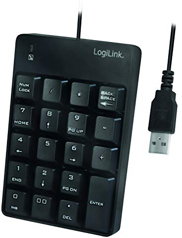 LogiLink ID0184 - Numerische Zusatztastatur mit USB-Anschluss mit LED-Aktivitätsanzeige