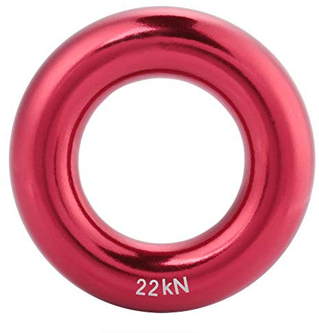 Abseilen Ring, Multifunktions Aluminiumlegierungs Runder Aufstiegsring Rettungs Hängematte Ausrüstung Sichert(Rot)