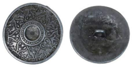 12 Stück Metallknöpfe 25mm rund antiksilber Knöpfe Knopf Öseknöpfe Keltik