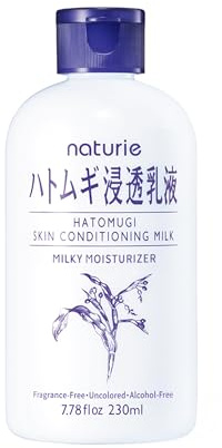 naturie Hatomugi Skin Conditioning Milk, hydrating moisturizer with hatomugi extract for face and body