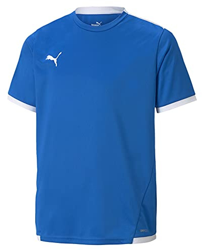 PUMA Unisex Kinder Teamliga Jersey Jr Shirt, Electric Blue Lemonade-puma White, 152 EU