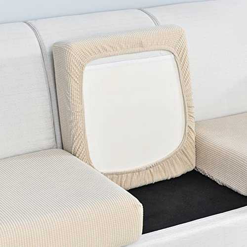 Sofa Seat Cushion Cover-Highly Elastic Seat Cover，Living Room Sofa Seat Cover Furniture Cover Non-Slip and Soft, with Elastic Bottom