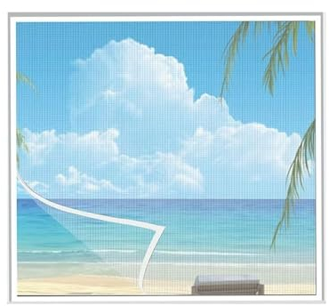 Fliegengitter Fenster Magnet 50x100cm,Mückenschutz für Fenster,Magnetische Fliegengitter Für Fenster,Insektenschutz Fenster, für Alle Arten von Fenstern,Scharz