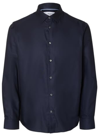Slhslimclark Shirt Ls Noos, Sky Captain, XL