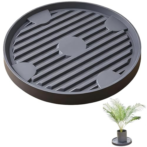 YULIAO Support de Pot de Fleurs à Roues, Porte Plante a roulettes, roulettes Universelles pour Pot de Fleurs, Support Roulant Plantes Convient à Divers Environnements Intérieurs et Extérieurs (Gris)