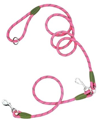 Compatible For 2.5M Hands-Free Reflective Crossbody Shoulder Strap Leash Multi-Functional Running Pet(Pink 250CM)