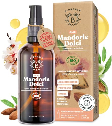 BIONOBLE Aceite de Almendras Dulces Bio - Bebé, Masaje, Perineal - 100ml