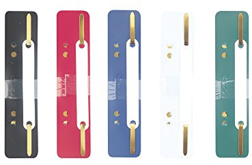 Herlitz 9977604 Heftstreifen aus PP 3,4 x 15 cm, 25 Stück farbig sortiert