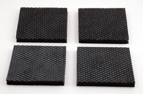 Isolate It: Sorbothane Vibration Isolation Heavy Duty Square Pad (2.5 x 2.5 x 1/4 Thick) 30 Duro - 4 Pack