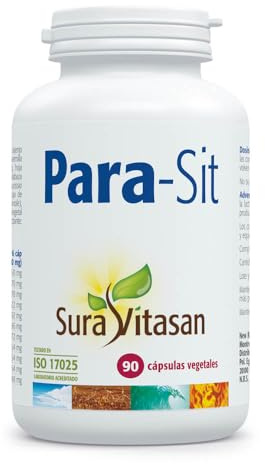 SURA VITASAN Para-Sit 90 Cápsulas – Extractos de 10 Plantas para Equilibrio Microbiológico Intestinal – Nogal Negro, Ajenjo, Ajo, Clavo y Pomelo – Higiene Digestiva y Confort
