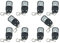 Tempo di Saldi Set di 10 telecomandi universali per cancello automatico, codice fisso, frequenza 433,92 MHz (colori luce assortiti)