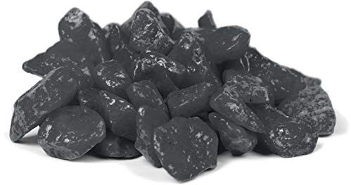 HEKU großformatige Deko-Steine (9-13mm) in grau, ca. 750g I Vielseitig Einsetzbar I Praktisch Verpackt I Ideal für Dekoration und Bastelprojekte