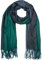 styleBREAKER Damen Schal mit 2-farbigem Farbverlauf und Fransen, warme Winter Stola mehrfarbig, Ombré Look 01017147, Farbe:Dunkelgrün-Schwarz
