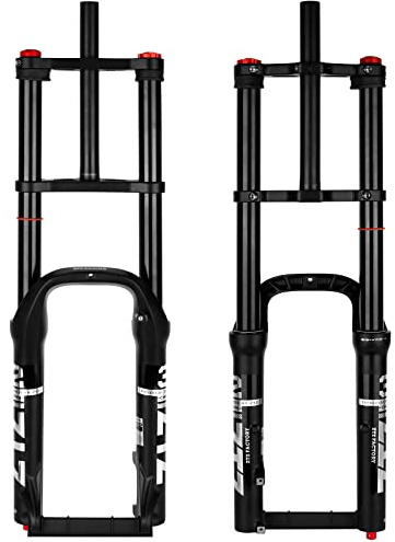splumzer [EU Stock Bike Federgabel 20 4.0 für Mountainbike Air Double Shoulder Downhill Abseilen Stoßdämpfer MTB/QR/AM
