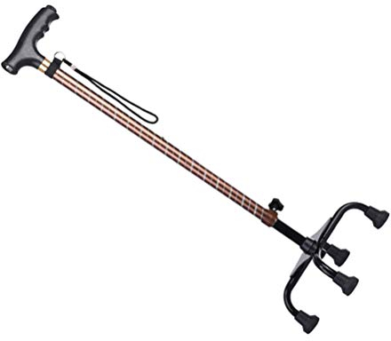 Bastoni da passeggio regolabili, da passeggio leggero, in alluminio, pieghevole, antiscivolo, per anziani (blu)