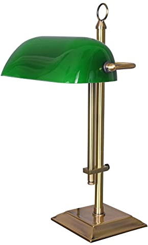 Bankerleuchte im Jugendstil Bankerlampe (ohne Leuchtmittel) grün Schreibtischlampe xcl120 Palazzo Exklusiv