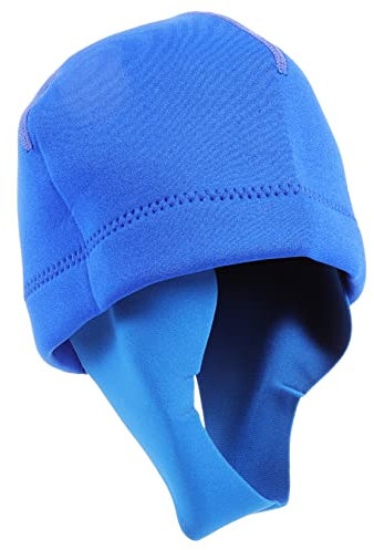 Sosoport Surf Cap Schnorchelhaube Thermische Schwimmkappe Neopren Mit Kinnriemen Für Und Schützt Vor Kälte Und Sonnenstrahlen Geeignet Für Wassersport Und Winteraktivitäten Blau
