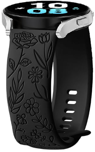 Silicone Cinturino per Polar ignite 3/ignite2/ignite/Pacer/Unite, 20mm Flower Sport Bracciali Cinturini di Ricambio per Withings ScanWatch 2 42mm/Steel HR 40mm/HR Sport