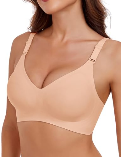LEYSHE Brassiere dam bygellös passform V-bh klassisk bh minimering bh push up-bh