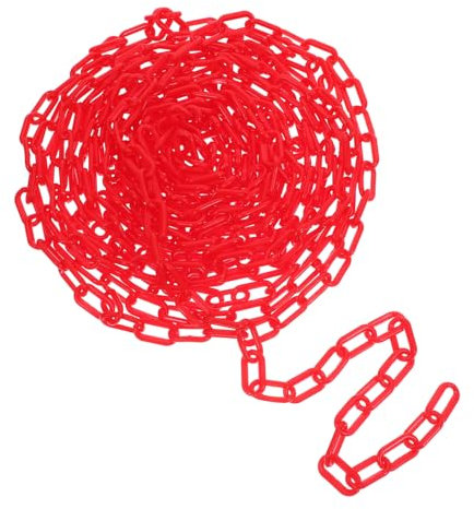 Anneome 10m Kunststoffkette Für Absperrung Sicherheitskette Zur Menschenkontrolle Lang in Leuchtender Farbe Abnehmbar Und Vielseitig Einsetzbar