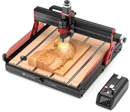 CNC Router Machine 500W Spindle CNC Laser Cutter, Machine for Metal High Torque NEMA 23 Stepper Motor, Linear Rails & Ball Screws 3-Axis Engraving Milling Machine for Wood Cutting