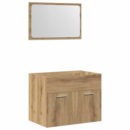 vidaXL Juego de Muebles baño 2 Piezas Madera ingeniería Roble Artisan