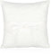 InnoHHustle Wedding Ring Pillow, 7.9 x 7.9 Inches Ivory Ring Bearer Cushion Lace Pearl Pillow Big Bow Bearer Holder Embroidered Flower Leaves Cushion for Beach Wedding Party Ceremony Proposal