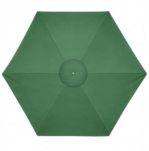 EVERGOODS Waterproof Garden Parasol Cover – Heavy Duty 600D Oxford Fabric with PVC Coating, Fits 2.5 Umbrellas, Full-Length Zip & Adjustable Drawstring for All-Weather Protection (Green-6-sided)