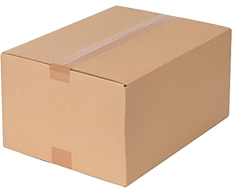 BB-Verpackungen 50x Faltkartons 400x300x200mm 1-wellig braun (50 Stück) | stabiler und großer Versandkarton, DHL Paket, HERMES/GLS/DPD/UPS M-Paket, Sets von 50 bis 1400 Stück