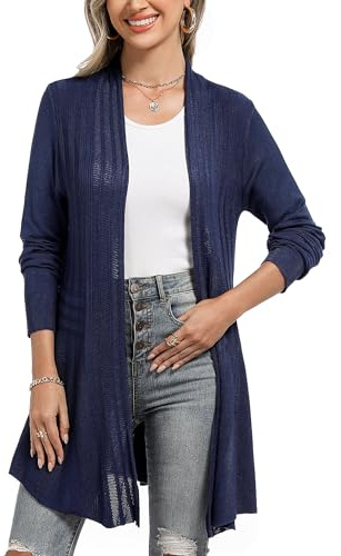 Cárdigan Largo de Casual para Mujer Talla Grande Chaqueta Chal Mujer Verano Outerwear Jersey Cárdigan Kimono Señoras Tops Ropa de Playa Camisolas y Pareos