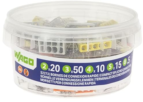 Wago Pot de 100 bornes de connexion automatique S2273 2,3,4,5 et 8 entrées