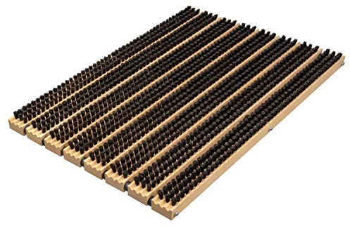 Bürstenmatte/Schuhabstreifer (59x38,5) Natur-Borste - das Original von BÜMAG - klassischer, nobler Fussabstreifer!