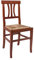 Dmora Juego de Dos sillas clásicas de Madera con Asiento de Paja, Color Nogal, 42,5 x 89 x 42 cm