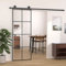 Norheim Puerta Corrediza de ESG Vidrio Puerta Corredera Deslizante de Cristal Seguridad 76x205 cm Negro-Type 4