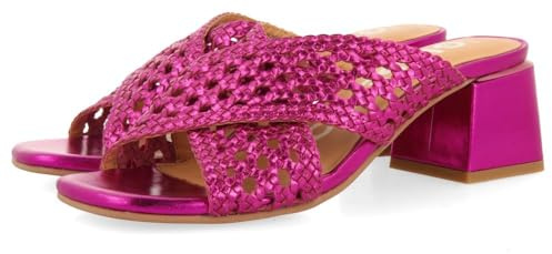 GIOSEPPO Sandalias DESTALONADAS Color Fucsia con Trenzados para Mujer CLARCONA
