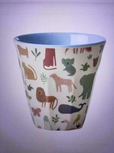 Rice Melamin Geschirr-Serie Sweet Jungle Prints, verschiedene Artikel - Becherset, Becher einzel, Schüssel, (Becher medium, 9x9 cm, 250 ml)