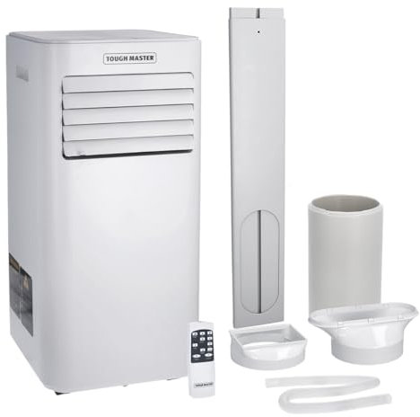 TOUGH MASTER Air Conditioning Unit 9000 BTU, WiFi enabled, 24 Hour Timer, Smart Sleep Mode & Window Venting Kit A/C 4-in-1 Portable Air Conditioner, Dehumidifier, Ventilation, Cooling Fan
