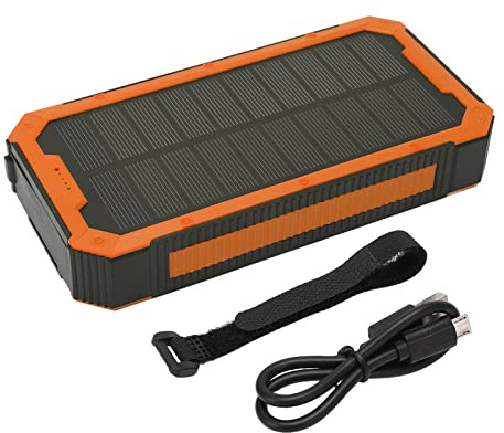 Power Bank Solare 36800mAh, Ricarica Rapida 4 Porte USB, Caricabatterie Solare Portatile con Ricarica Wireless per Arrampicata All'aperto, Pannello in Silicio Monocristallino